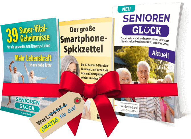 Wert: 84,87 € Gratis f&uuml;r Sie! „Das gro&szlig;e Senioren-Gl&uuml;ckspaket“